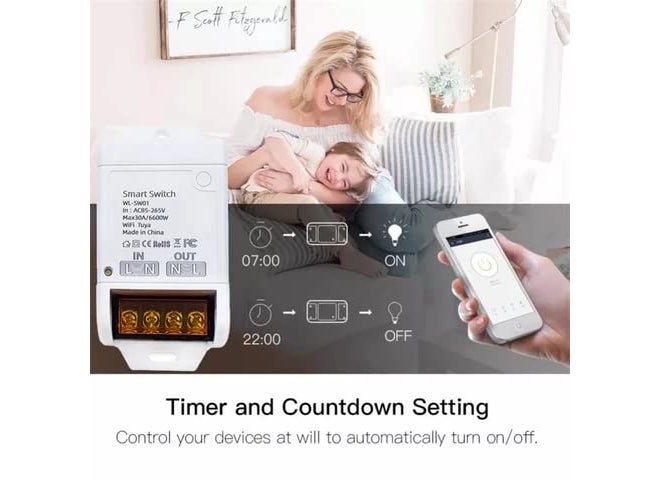 protium 30A Smart Wireless WIFI Switch Work with Smart life app, (Wifi Router/Hotspot Required) - Image 4