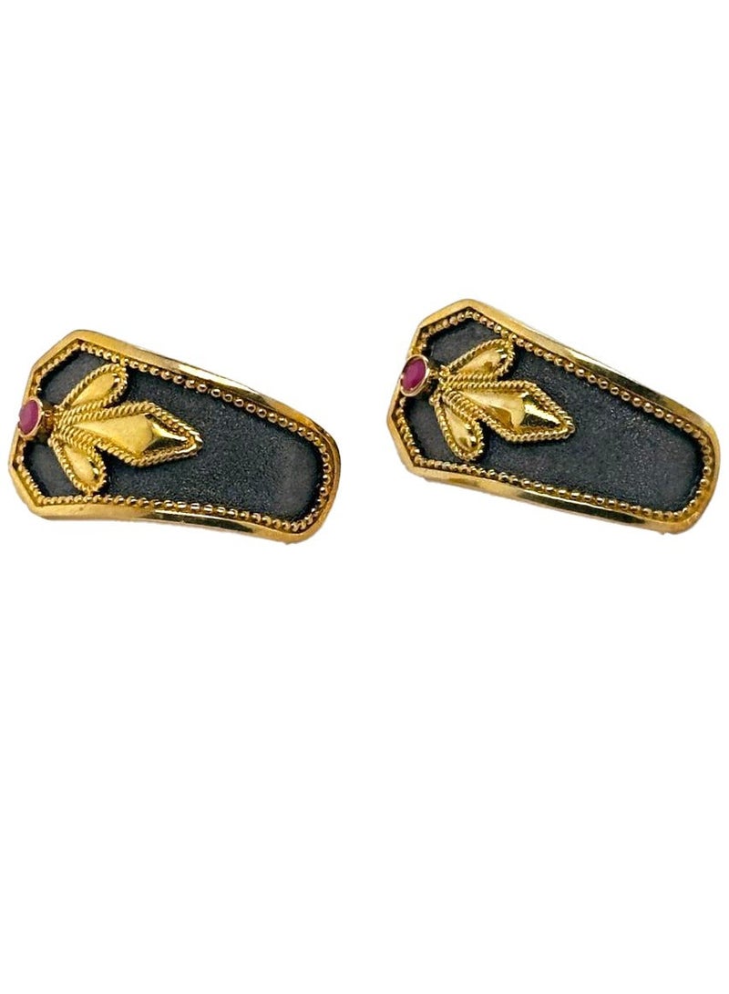 بي تي سي إيلا - أقراط فضة مطليه بالذهب (SIL0451) - Image 2