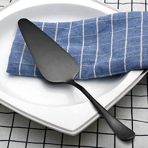 LIANYU 5-Piece Matte Black Serving Utensils Set, Stainless Steel Flatware Serving Set, Ideal for Buffet Catering Party, Satin Finish, Dishwasher Safe - Image 5