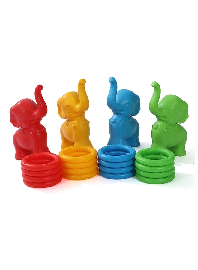 JSAITOYS Cartoon Elephant Ring Toss Game for Interactive Throwing Ring Game Fun Activity for Parties and Backyard - Image 1