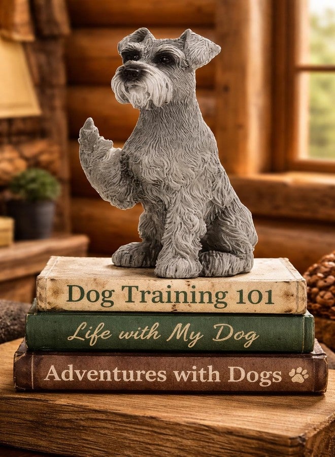 JFSM INC. Hilarious Schnauzer Raising Middle Finger Figurine – Funny 3-Inch Resin Dog Statue, Holiday Stocking Stuffer – Pet Lover Gift, Desk or Home Office Decor - Image 2