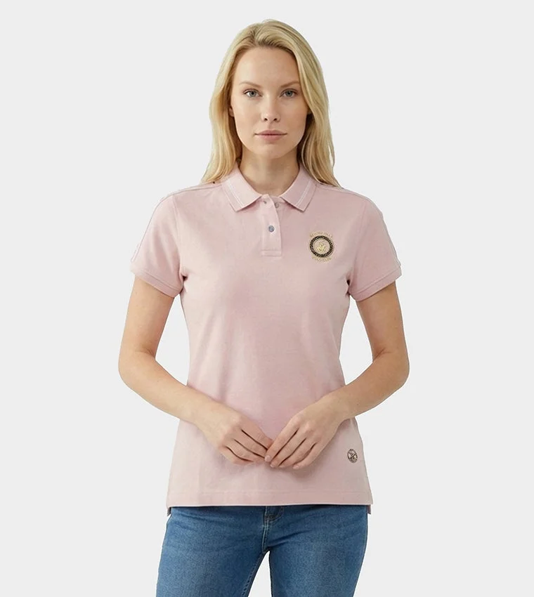 بيفرلي هيلز بولو كلوب Bhpc Womens Baby Pink Polo