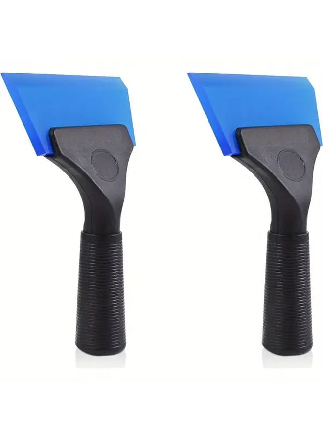 Pure Blue Mini Squeegee With Non Slip Handle For Window Tinting Glass Mirror Cleaning - Image 1