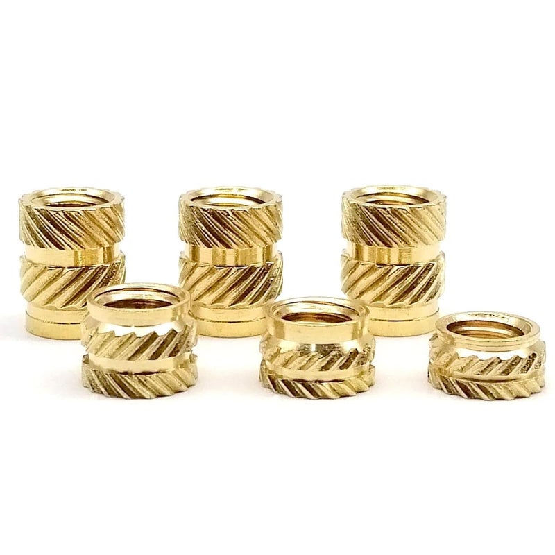 Threaded Inserts M1 .2 .4 .6 .7 M2 .5 M3 M4 M5 M6 Hot Melt Heat Injection Molding 3D Print Brass Copper Embed Insert Nut Knurled Thread(Length 6mm,50pcs M3(OD 4.2mm)) - Image 4