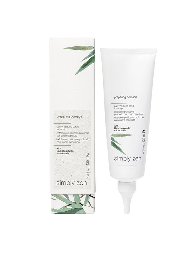 Simply Zen Preparing Pomade 125ml – Scalp Detox for Flaky Conditions, Salicylic Acid & Eucalyptus, Pre-Shampoo Treatment for Dandruff Relief 125ml - Image 1