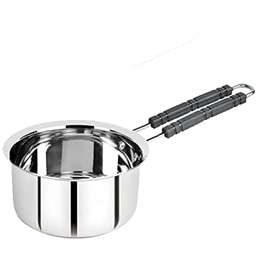 BPE Stainless Steel Sauce Pan Set of 3 Sauce Pan Milk Pan Tapeli Patila Induction Base 2 Litre,1.5 Litre, 1 Litre Milk Boiler Cookware with Handle - Image 3