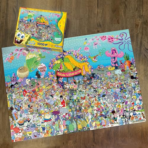 AQUARIUS Spongebob Squarepants 25th Anniversary 1000pc Puzzle (1000 Piece Jigsaw Puzzle) - Officially Licensed Spongebob Merchandise & Collectibles -20x28 in - Amazon Exclusive - Image 3