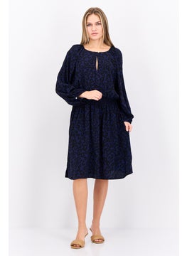 GANT Women Allover Print Midi Dress, Navy  - Image 1