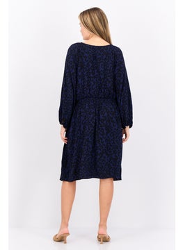 GANT Women Allover Print Midi Dress, Navy  - Image 4