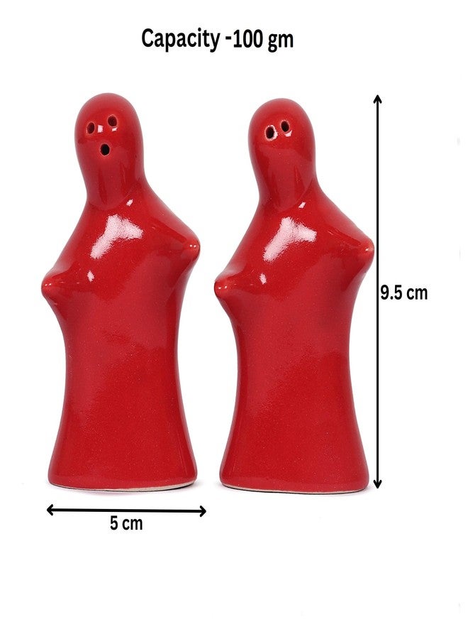 Qimacplus Salt and Pepper Seasoning and Spice Shakers Cute, Novelty, Modern and Vintage Hug Design Couple Set for Retro Farmhouse Home Decorative Dispenser for Kitchen Red - Image 5