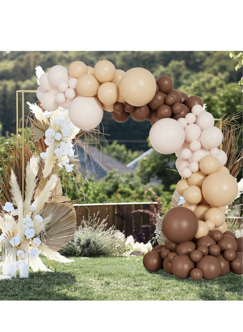 كابتن تيك Balloons Garland Arch Kit, 166Pcs Brown Nude Tan Coffee Blush Neutral Jungle Theme Woodland Teddy Bear Baby Shower Birthday Party Decorations KSA | Riyadh, Jeddah - Image 5