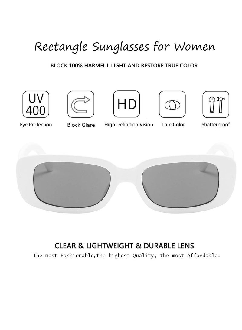 Suntown Small Square Sunglasses Protection Glasse, Retro Rectangle Sunglasses Women and Men Vintage, Vintage Driving Glasses 90¬°¬Øs Fashion Narrow Square Frame UV400 Protection - Image 2