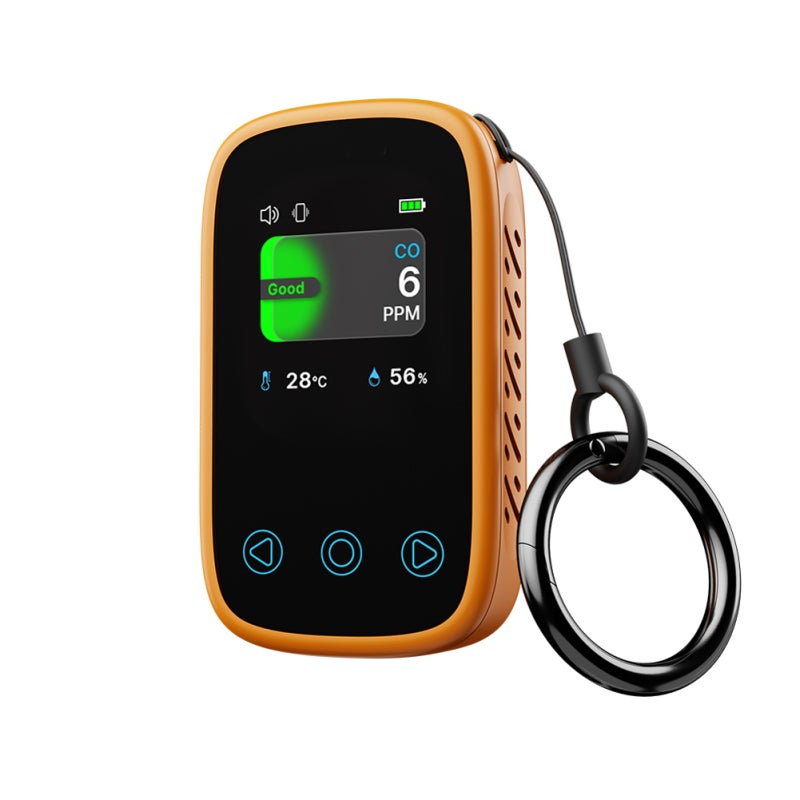 3In1 Air Quality Tester: Orange Compact High-sensitivity Device - Multi-parametric Detection Intelligent Alarm Co Detector for Home Indoor Outdoor Personal & Family Health Monitoring - Image 1