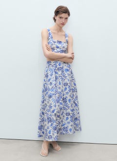 MANGO Long Floral Flared Skirt  - Image 5