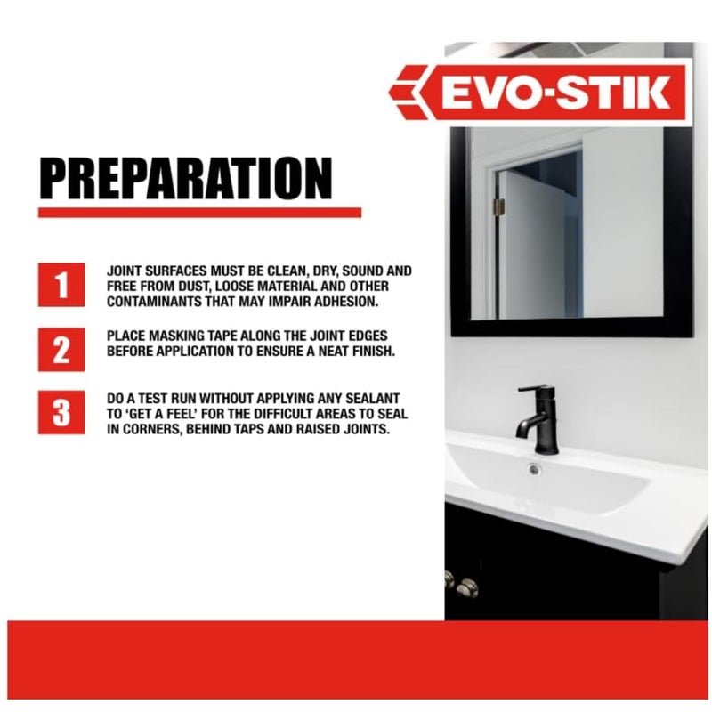 EVO-STIK Evo Stik All-Purpose Silicone Sealant - Clear, Pack of 2 - Image 5