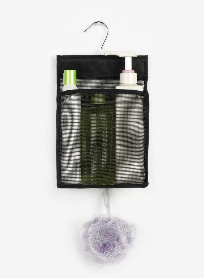ALYER Hanging Mesh Shower Caddy Organizer Bathroom Storage Bag with Hooks for College Dorm, Gym, Swimming,RV and Travel,Black - Image 4