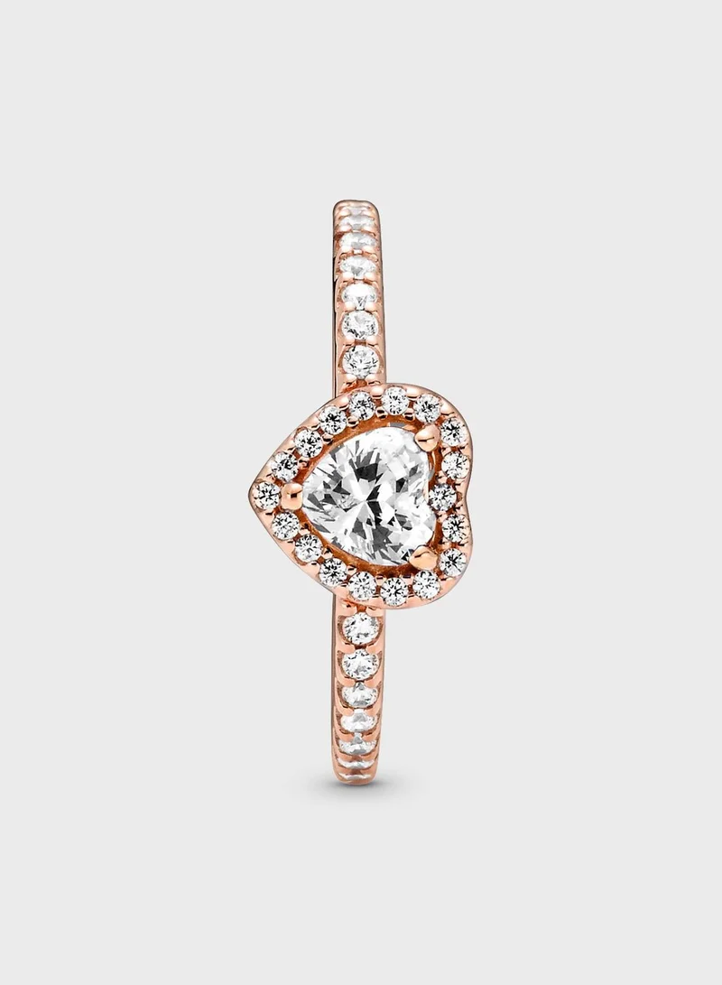 PANDORA Sparkling Elevated Heart Ring