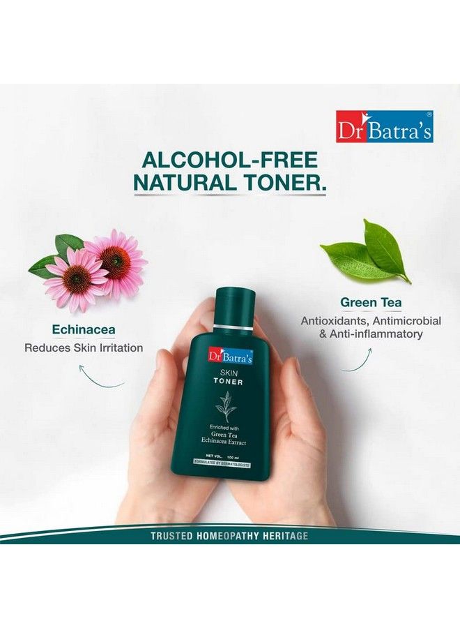 Dr Batra's Dr. Batra's Skin Toner, Enriched with Echinacea & Green Tea, Glowing Skin Toner, Prevents Oily & Dry Skin, SLS & Paraben Free, Toners for Women (100ml, Pack of 4) - Image 5