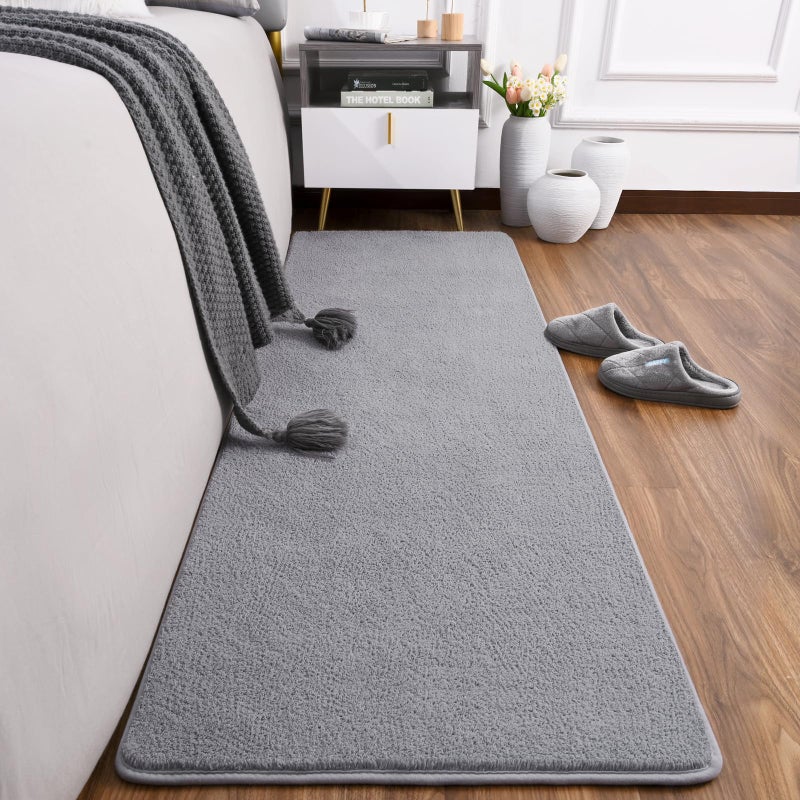 Arogan Shag Runner Brug للممرات 2 × 6 أقدام سجاد قابلة للغسل مع رغوة الذاكرة لمدخل غرفة النوم الداخلية رمي رمي سجادة لغرفة المعيشة بجانب السرير للأطفال - Image 1