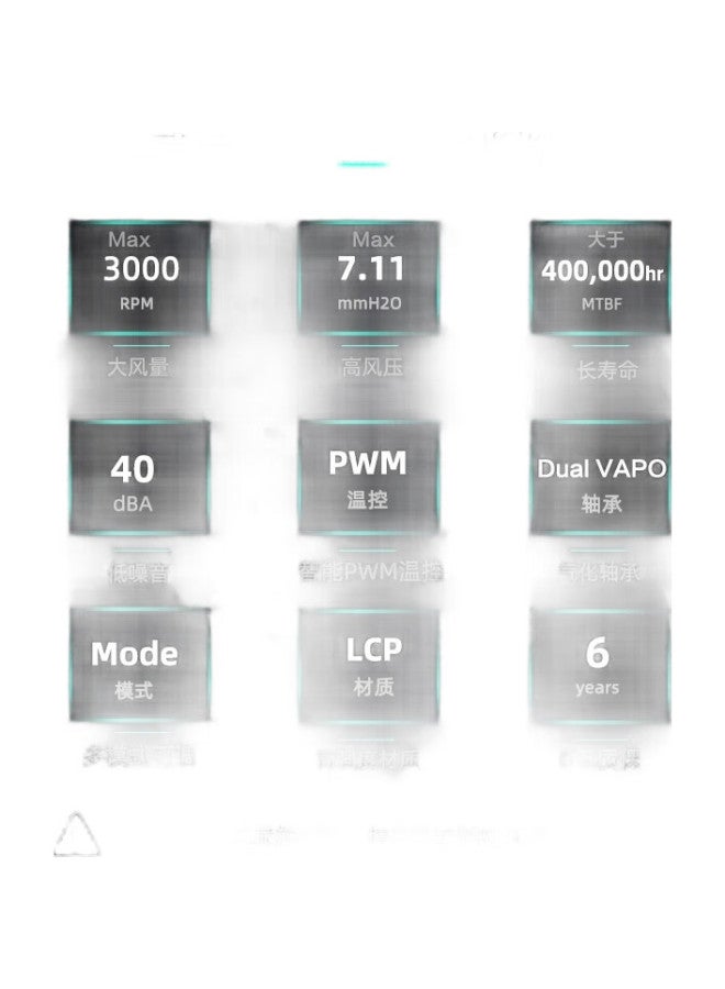 Phanteks T30 12Cm High Air Pressure Industrial-Grade Cooling Fan (Vapo Shaft/Magnetic Levitation Motor/Pwm Multi-Mode Adjustable/400,000 Hours/3000 Rpm) - Image 1