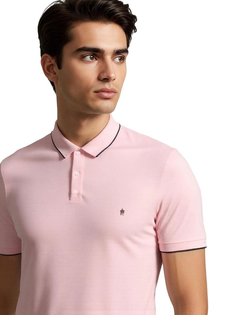 French Connection Basic Premium Cotton Logo Polo Shirt - Image 5