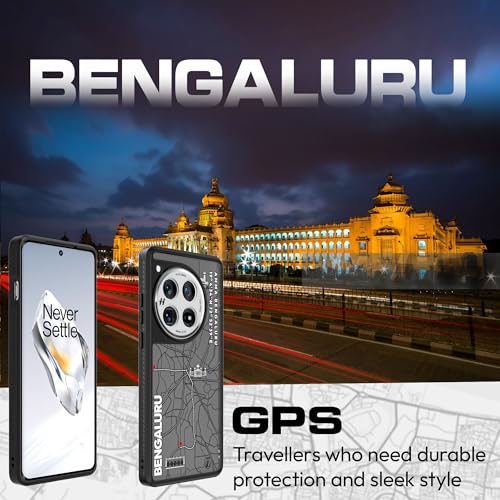 KAPAVER Impulse Back Cover Case Compatible with OnePlus 12 5G (PC+TPU) (GPS Bengaluru), Grey - Image 3