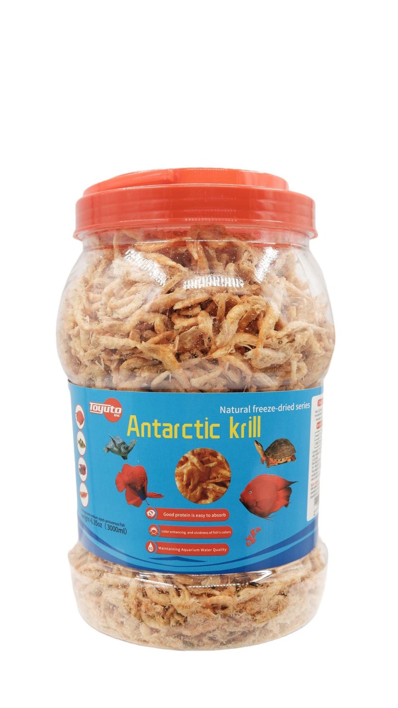 toyuto Premium Freeze-Dried Krill & Shrimp Mix Ideal for Arowana, Koi, Tropical Cichlids, and Turtles High Protein Floating Aquarium Food (1000ml) - Image 1