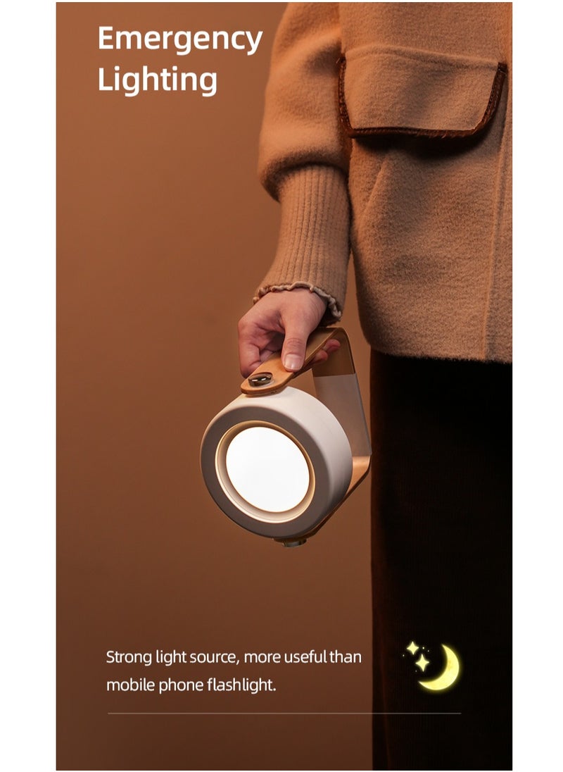 Usams - Portable Multi-function Folding Ambient Lantern LED Light Night Lamp Moonlight Series 1200 mAh White - Image 1