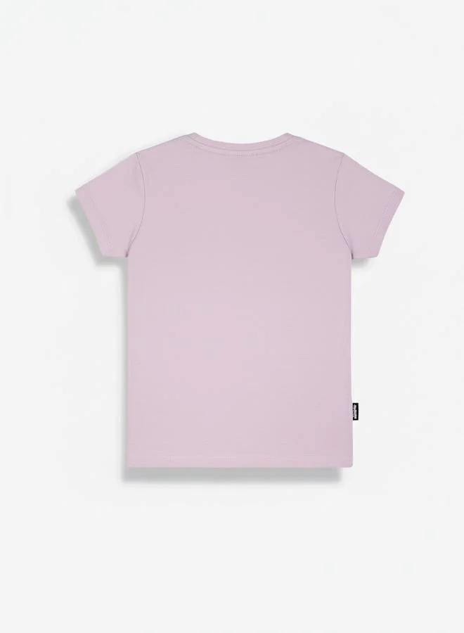 لوني تونز تيشيرت عصري بياقة دائرية وطبعة جرافيك