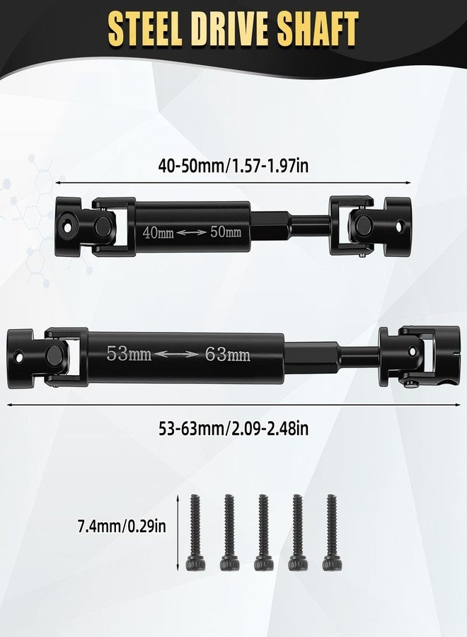 Skylety 7PCS RC Upgrade Kit Compatible with Axial SCX24 1/24 Crawler, 40mm Oil Filled Shock Absorbers, Brass Skid Plate, Steel Drive Shaft, Heavy Counterweight Chassis Parts - Image 4