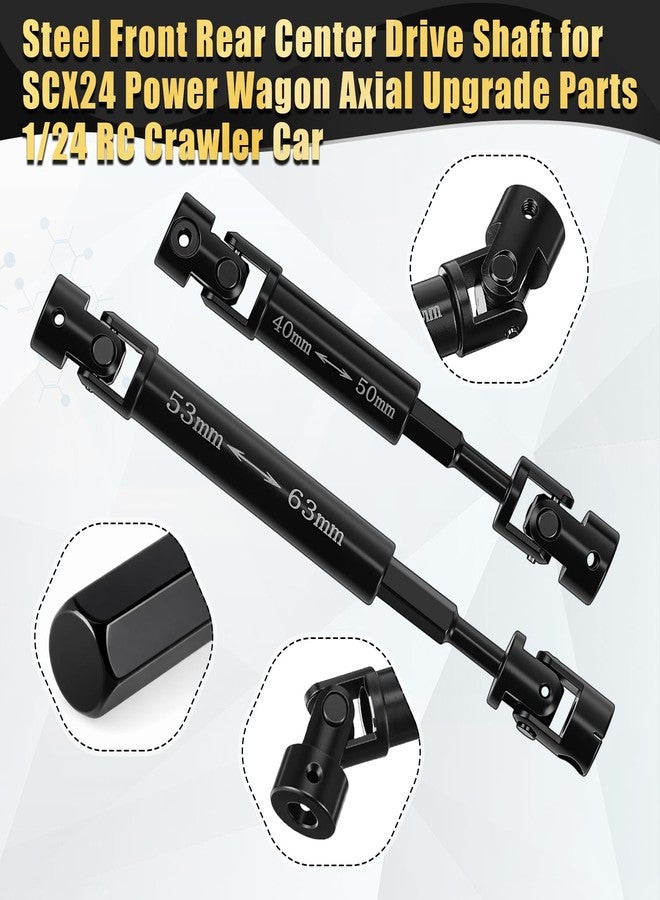 Skylety 7PCS RC Upgrade Kit Compatible with Axial SCX24 1/24 Crawler, 40mm Oil Filled Shock Absorbers, Brass Skid Plate, Steel Drive Shaft, Heavy Counterweight Chassis Parts - Image 5