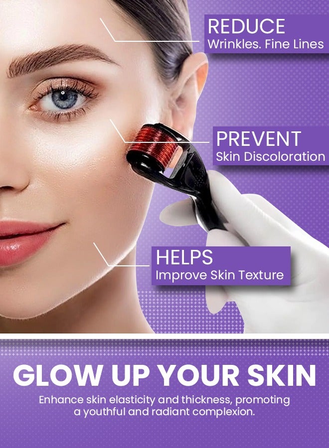 MiMi & BeiBei 0.5mm Microneedle Roller System For Hair & Beard Growth with 540 Titanium Needles, Derma Microneedling Roller for Hair Beard Eyelash & Eyebrow Growth, Repairs Damaged Hairs Follicles - Image 4