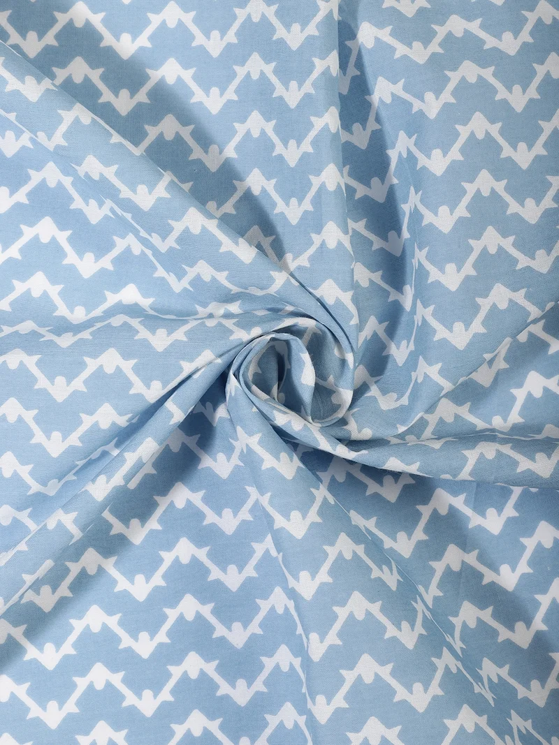 أيه كيه إس Pastel Blue Chevron Pattern Fabric