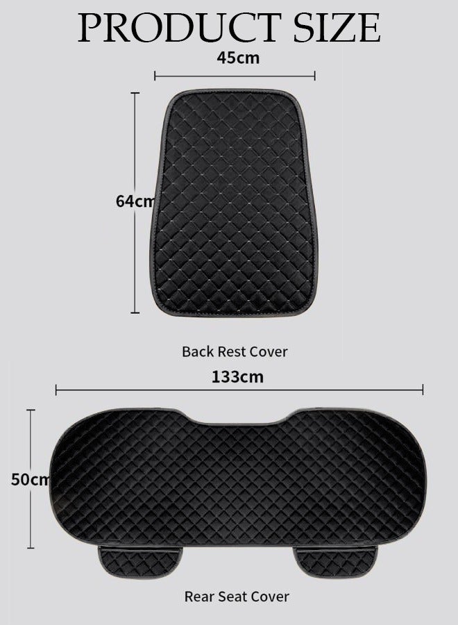 DUNISO Auto Breathable Luxury Breathable Rear Bench Car Seat Cover Fit Four Seasons Back Seat Protector Universal Rear of Car Seat Cushions Universal Fit for 95% Cars SUV Pickup Vans  - Image 4