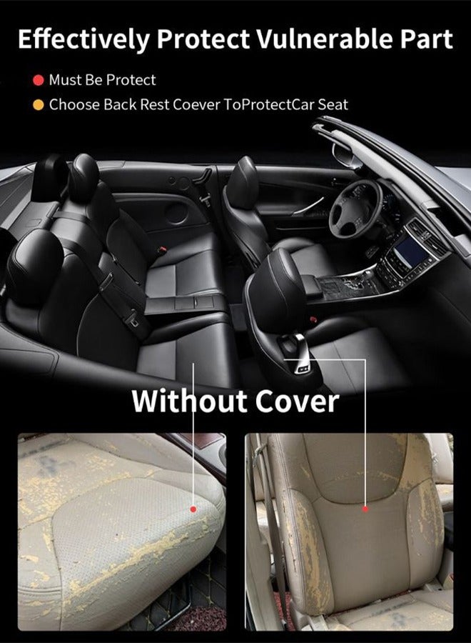DUNISO Auto Breathable Luxury Breathable Rear Bench Car Seat Cover Fit Four Seasons Back Seat Protector Universal Rear of Car Seat Cushions Universal Fit for 95% Cars SUV Pickup Vans  - Image 5