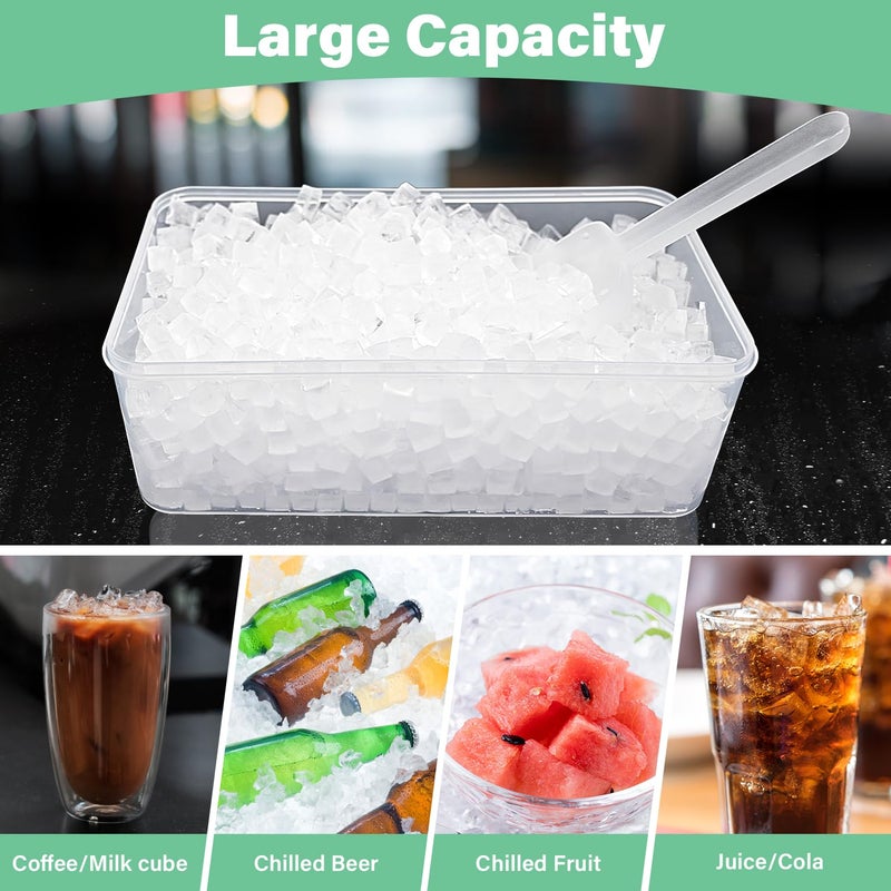 FDDBI Mini Ice Cube Tray for Freezer: FDDBI Small Ice Trays for Freezer with Bin - 117Ã—4PCS Easy Release Nugget Ice Tray - Crushed Ice Tray with Container - Image 5