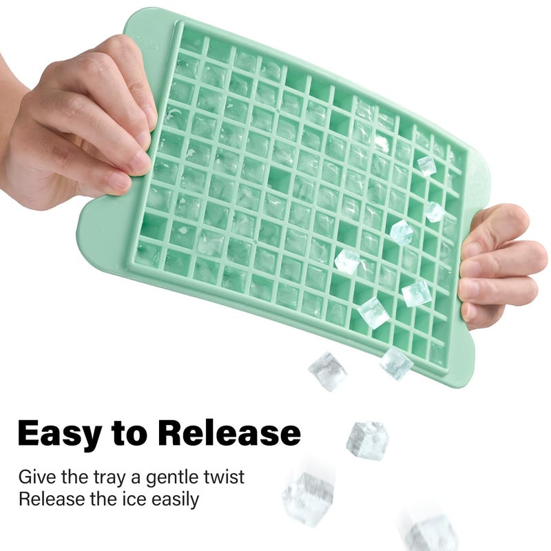 FDDBI Mini Ice Cube Tray for Freezer: FDDBI Small Ice Trays for Freezer with Bin - 117Ã—4PCS Easy Release Nugget Ice Tray - Crushed Ice Tray with Container - Image 3