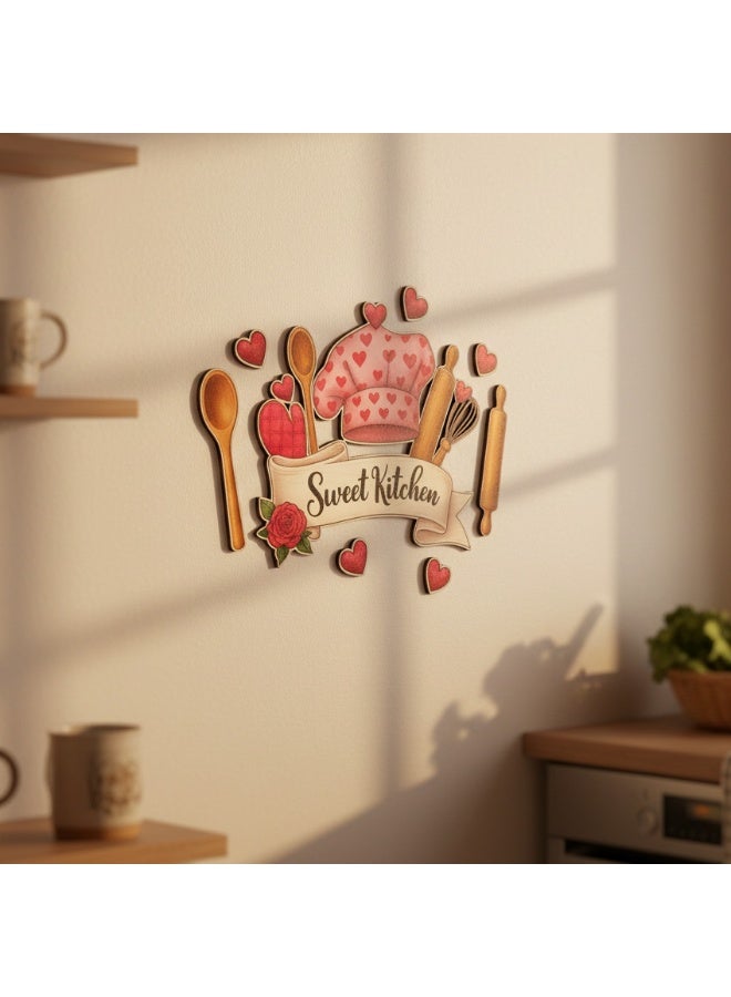 Kitchen decor model, printed wall art, large size 50x40, decorative printed chef's hat panel, kitchen decor, wall murals, modern decor, model, wall art, wall paintings - Image 2