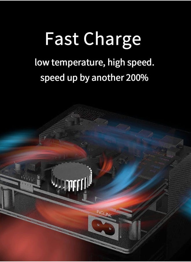 200W 5-Port USB C Independent Fast Charging Station(140W Max) PD 3.1 Wireless Magnetic Charger Adapter All in One Charger OTA Upgrade LCD Display iPhone, iPad and Multiple Devices