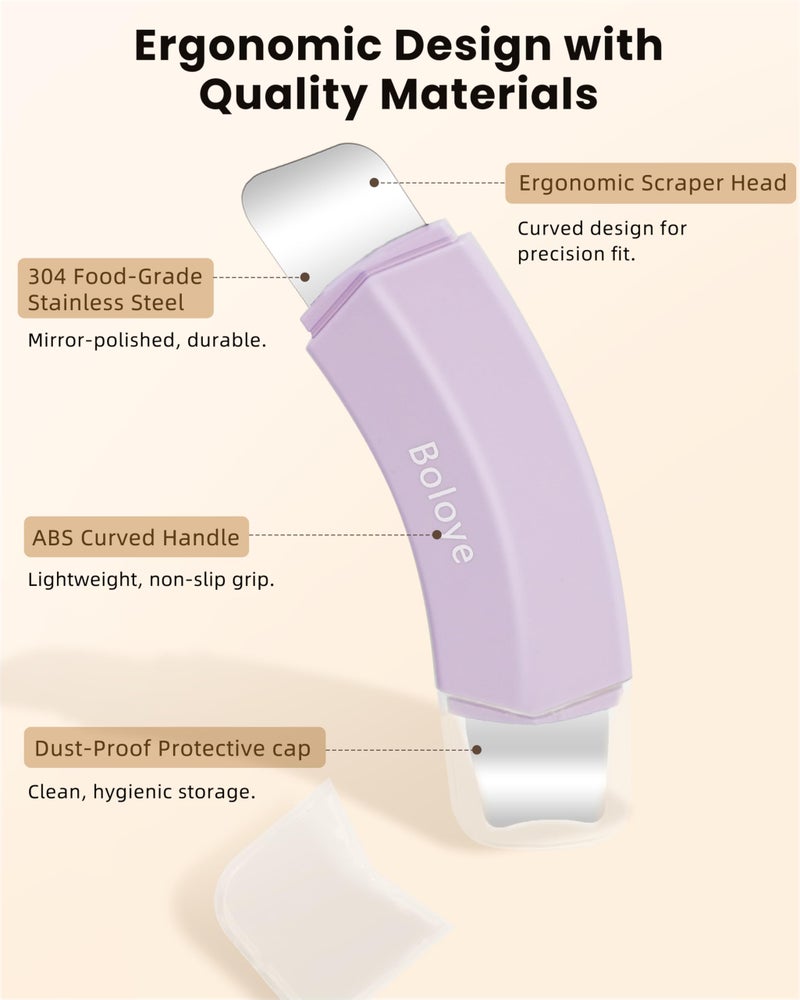 Boloye Blackhead Remover Tool â€“ Dual-Head Face Scraper & Pore Cleaner for Deep Facial Cleansing, Nose Scraper for Nose & T-Zone, Skin Care Tool for Men and Women - Image 2