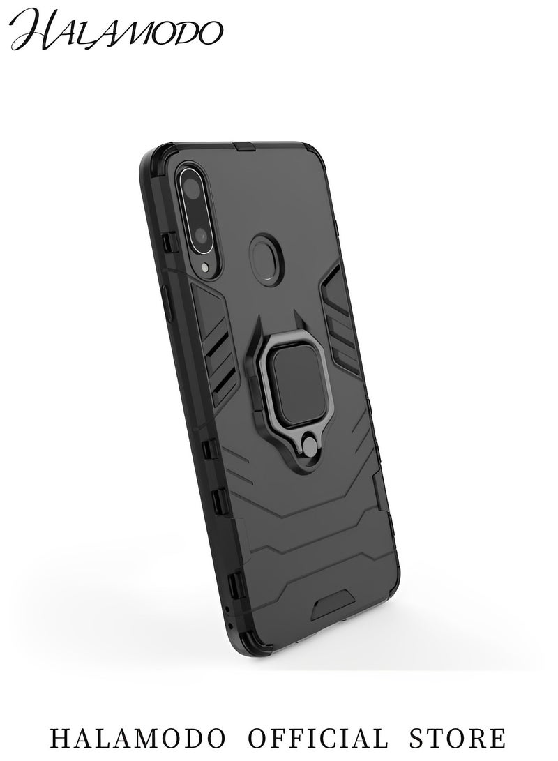 Halamodo Case Compatible with Samsung A20S Heavy Duty Shockproof Tough Arm Our Case with Stand Protective Personalized Phone Cover Magnetic Car Mount - Image 2