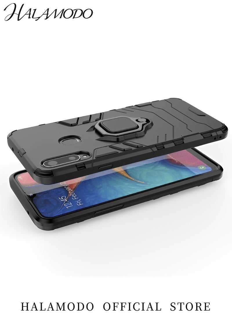 Halamodo Case Compatible with Samsung A20S Heavy Duty Shockproof Tough Arm Our Case with Stand Protective Personalized Phone Cover Magnetic Car Mount - Image 4