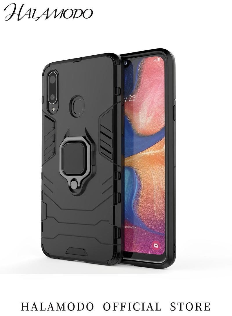 Halamodo Case Compatible with Samsung A20S Heavy Duty Shockproof Tough Arm Our Case with Stand Protective Personalized Phone Cover Magnetic Car Mount - Image 3