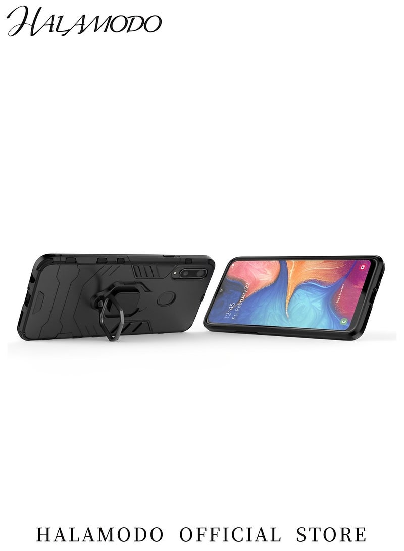 Halamodo Case Compatible with Samsung A20S Heavy Duty Shockproof Tough Arm Our Case with Stand Protective Personalized Phone Cover Magnetic Car Mount - Image 5
