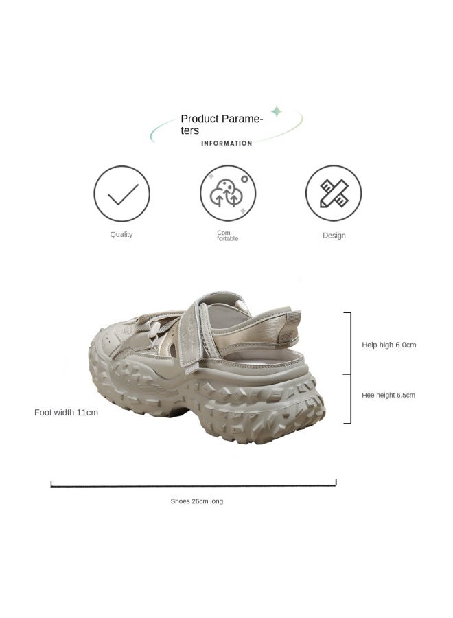 SAFIYA Saturday's 2025 Spring And Autumn Hollow-out Dad Shoes, Athletic Casual Shoes, Breathable Mesh Upper, Platform Sneakers For Women - Image 4
