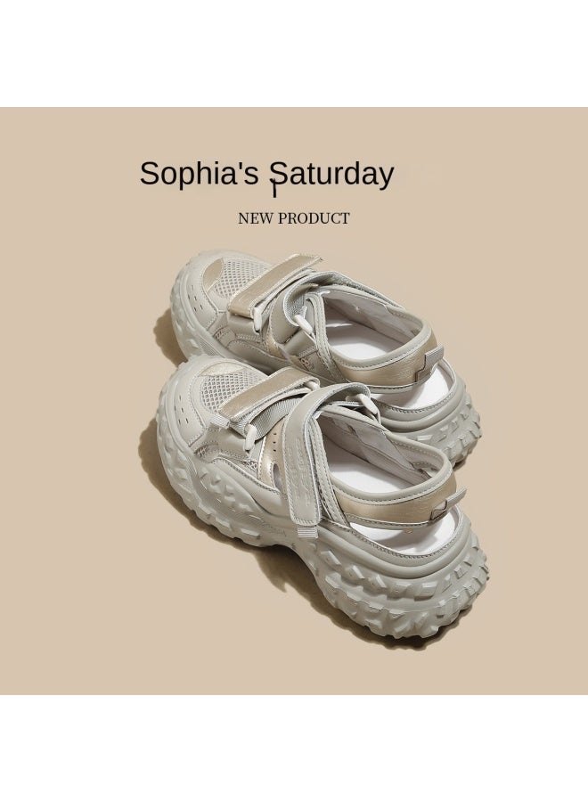 SAFIYA Saturday's 2025 Spring And Autumn Hollow-out Dad Shoes, Athletic Casual Shoes, Breathable Mesh Upper, Platform Sneakers For Women - Image 3