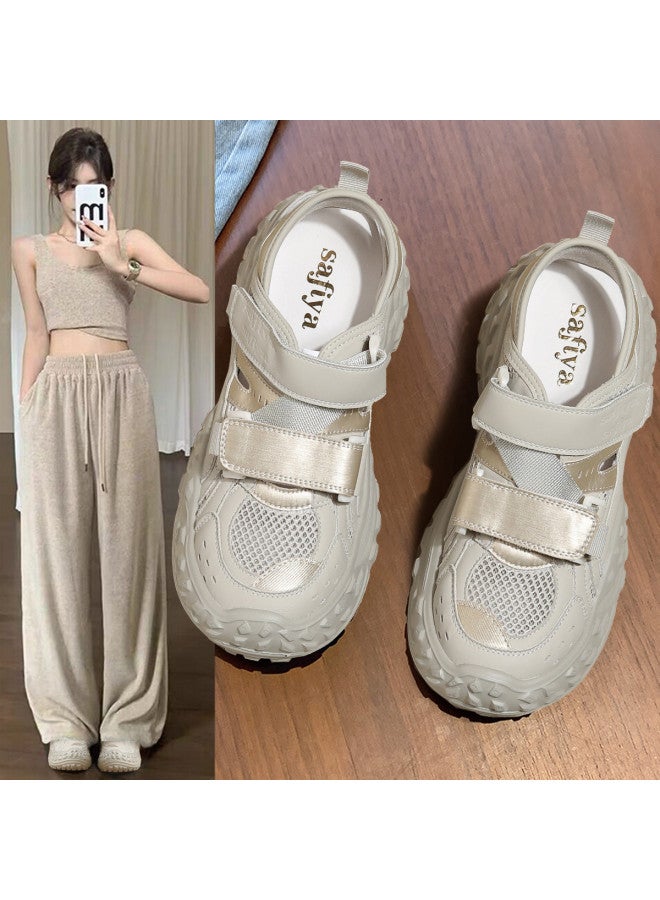 SAFIYA Saturday's 2025 Spring And Autumn Hollow-out Dad Shoes, Athletic Casual Shoes, Breathable Mesh Upper, Platform Sneakers For Women - Image 2