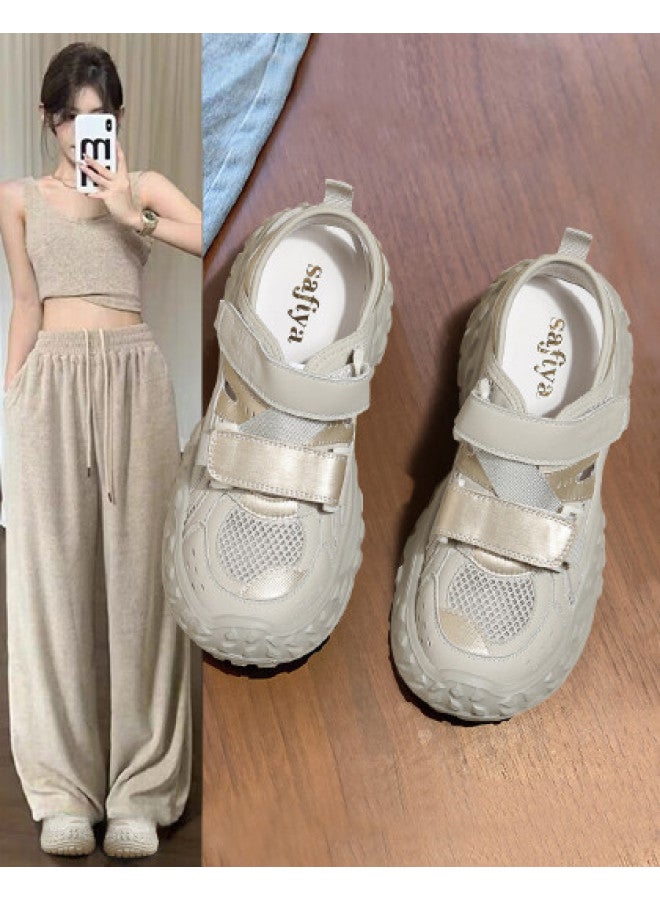 SAFIYA Saturday's 2025 Spring And Autumn Hollow-out Dad Shoes, Athletic Casual Shoes, Breathable Mesh Upper, Platform Sneakers For Women - Image 1