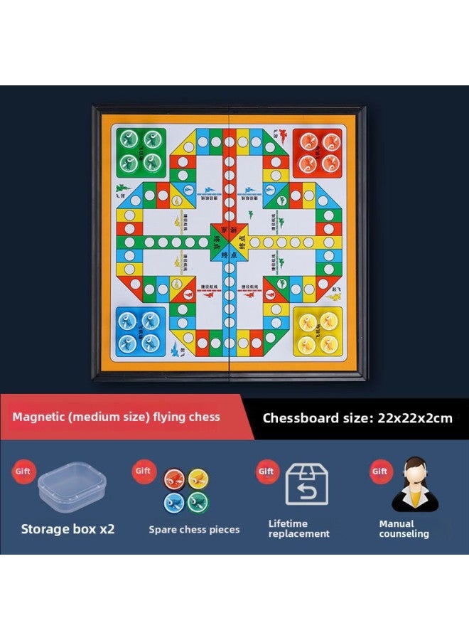 Magnetic Aspiration Flying Chess Gobang Chess Jumping Children's Multifunctional Portable Beast Chess Board Parent-Child Benefit Intelligence Toys