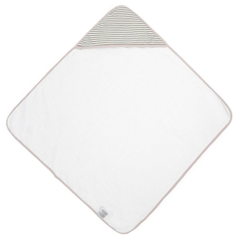 Little Unicorn Premium Infant Hooded Bath Towel| Soft & Absorbent Cotton & Terry Fabric for Newborns (Grey Stripe) - Image 1